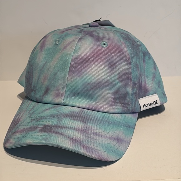 Hurley Women's W Pastel Purple and Green Tie-Dye Cap - Picture 2 of 13